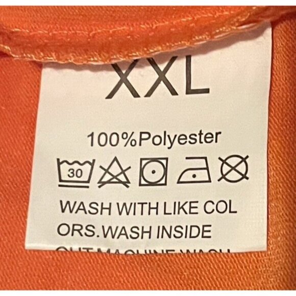 Old Navy Floral Button Front Top Size XXL Orange Hawaiian Short Sleeve - Picture 9 of 14